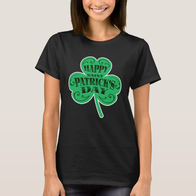Camiseta Happy St Patrick s Day Shamrock Catholic Saint Pat (Frente)