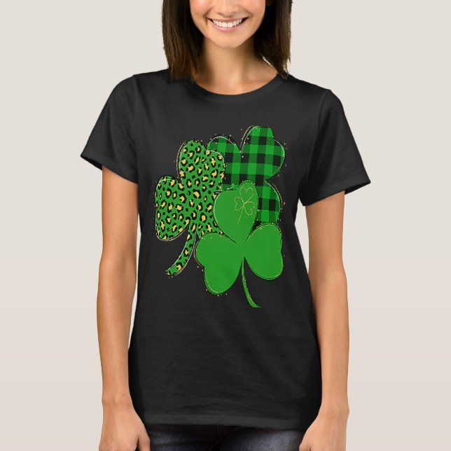 Camiseta Happy St Patrick's Day  C Lucky Shamrock Irish (Frente)