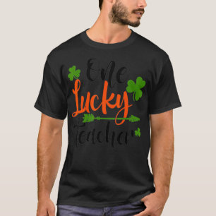 Camiseta Happy St Patricks Day Cute One Lucky Teacher Rainb