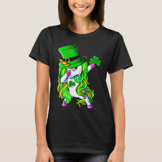 Camiseta Happy St Patrick's Day Dabbing Unicorn Lucky Shamr