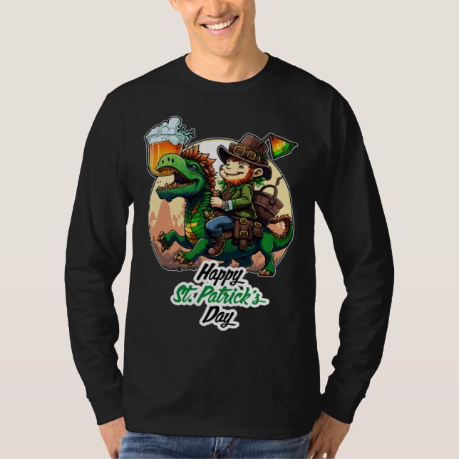 Camiseta Happy St Patricks Day Dinosaur St Pat Rex Day Todd (Frente)