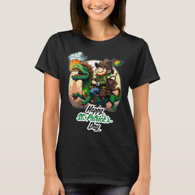 Camiseta Happy St Patricks Day Dinosaur St Pat Rex Day Todd (Frente)