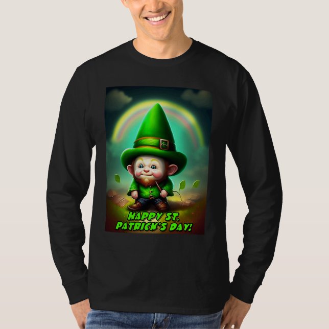 Camiseta Happy St Patrick's Day Leprechaun (Frente)