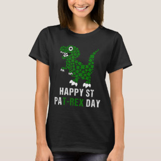 Camiseta Happy St Patricks Day Patrex T-rex Dinosaur Funny 