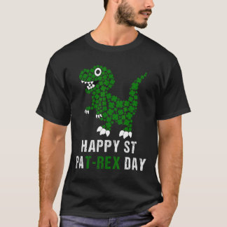 Camiseta Happy St Patricks Day Patrex T-rex Dinosaur Funny 