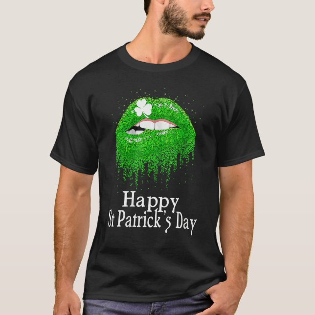 Camiseta Happy St Patrick's Day Saint Irish Patrick Girl bo (Frente)