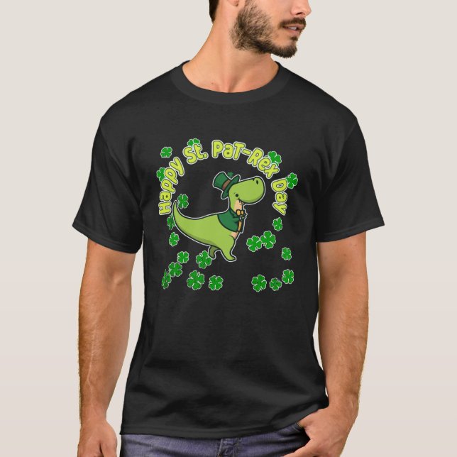Camiseta Happy St Patricks Day St Patrex Paddys Rex Shamroc (Frente)