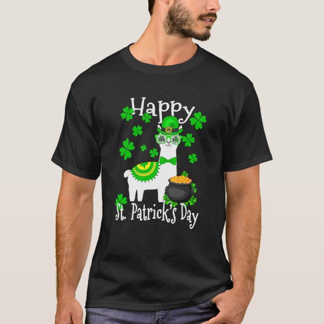 Camiseta Happy St Patrick's Day Three Gnome Irish Shamrock  (Frente)