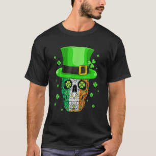Camiseta Happy St Patty's Day St Patricks Sugar Skull Lepre