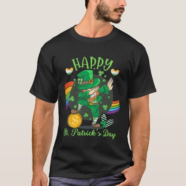 Camiseta Happy St Saint Patrick s Day  Irish Leprechaun Dap (Frente)