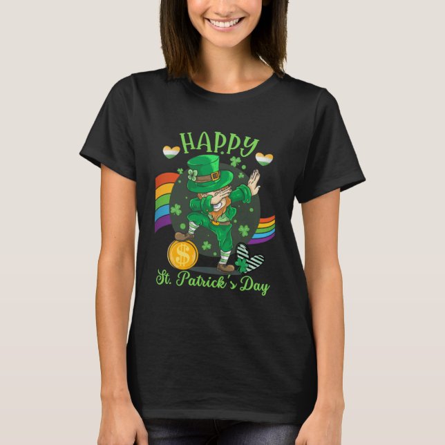 Camiseta Happy St Saint Patrick s Day  Irish Leprechaun Dap (Frente)