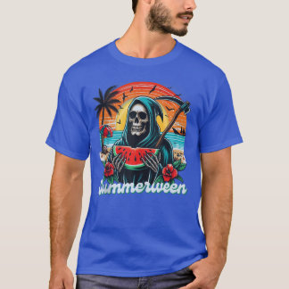 Camiseta Happy Summerween Grim Reaper Watermelon Summer Hal