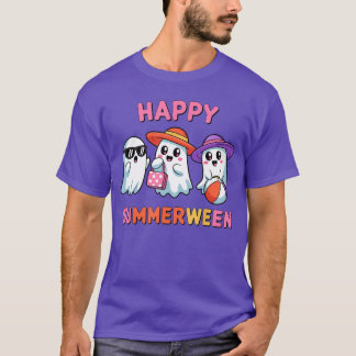 Camiseta Happy Summerween Summer Halloween Ghost Summerween