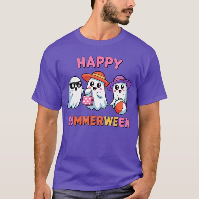 Camiseta Happy Summerween Summer Halloween Ghost Summerween (Frente)