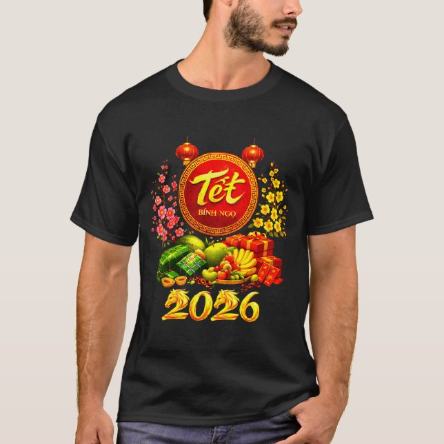 Camiseta Happy Tet 2026 Year Of The Horse Vietnamese Tet Ng (Frente)