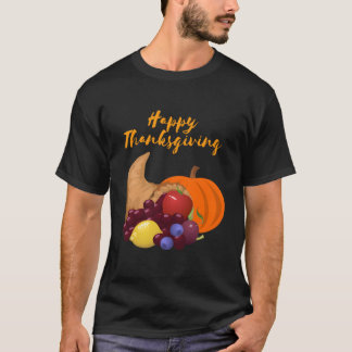 Camiseta Happy Thanksgiving Cornucopia