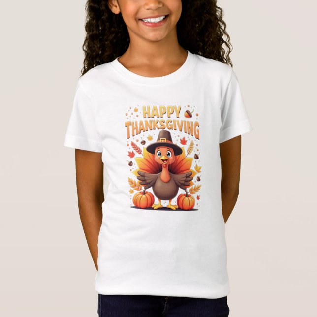 Camiseta Happy Thanksgiving Funny Turkey Family Dinner Gift (Frente)