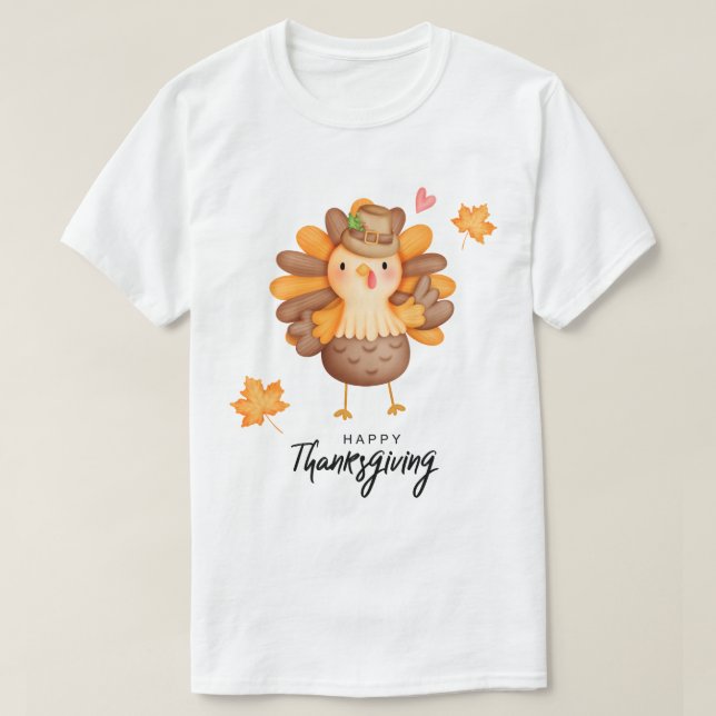 Camiseta Happy Thanksgiving T-Shirt (Frente do Design)