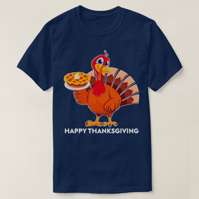 Camiseta Happy thanksgiving turkey 6 (Frente do Design)