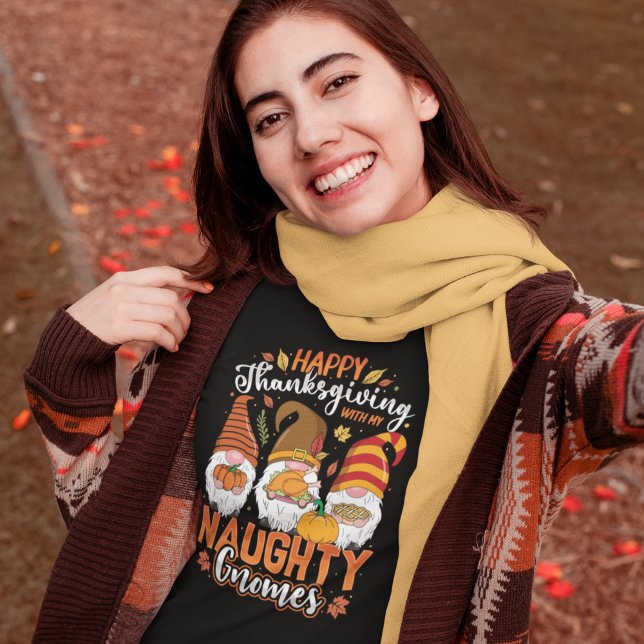 Camiseta Happy Thanksgiving with my Gnomes (Criador carregado)