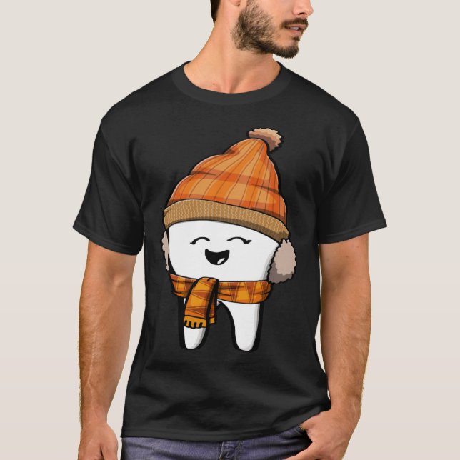 Camiseta Happy Tooth fall Brush Them All Funny Milk Teeth F (Frente)