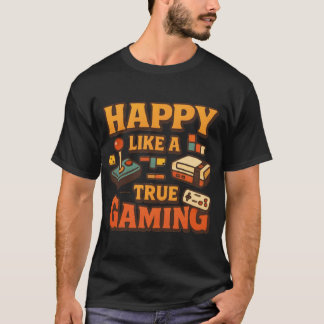 Camiseta Happy True Gaming Retro Gamer Design