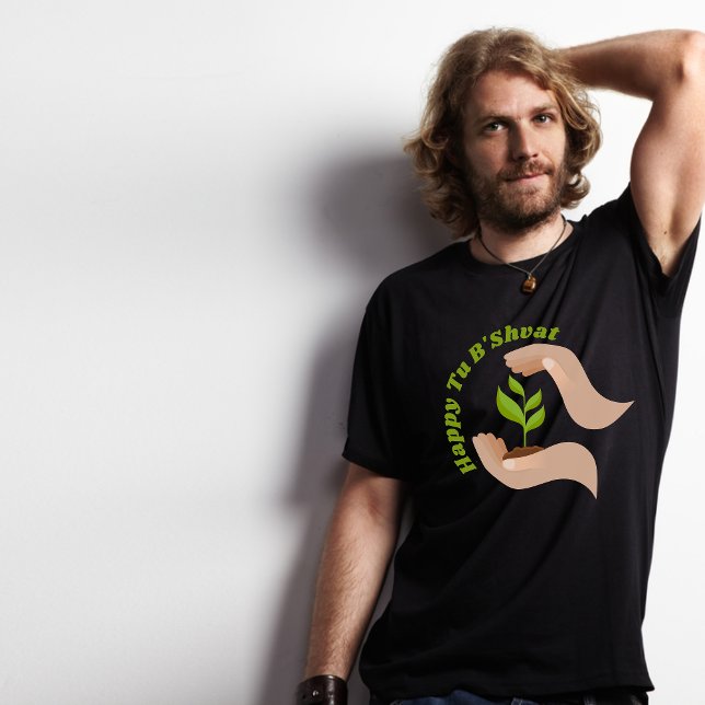 Camiseta Happy Tu B'shvat / Bishvat Green Planting (Criador carregado)