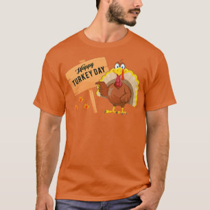 Camiseta Happy Turkey Day Funny Thanksgiving Family Men Wom