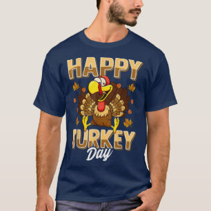 Camiseta Happy Turkey Day  Thanksgiving Day  Holiday Gift 