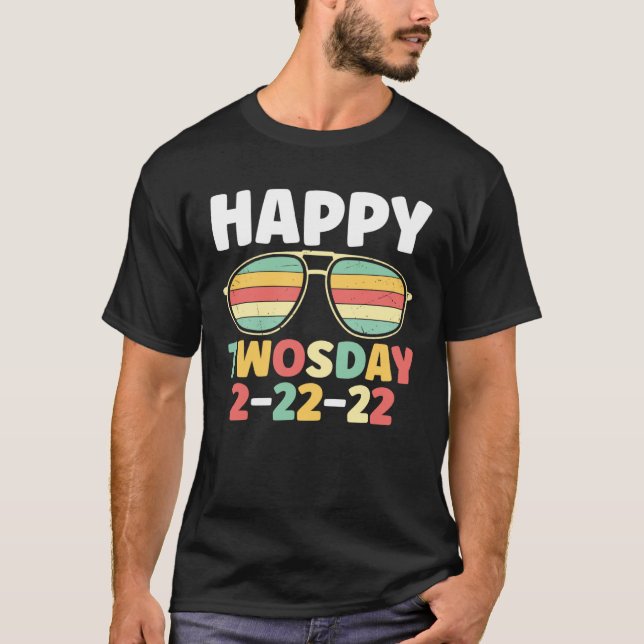 Camiseta Happy Twosday 2 22 22 Teacher Girl Boy Twosday (Frente)