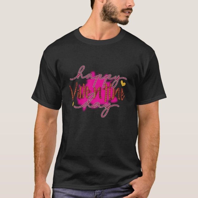 Camiseta Happy Valentine Day Valentines Day for Her Him Boy (Frente)