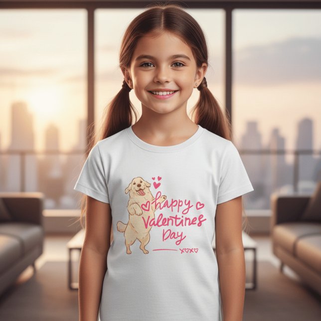 Camiseta Happy Valentine’s Day Dog Shirt | Cute Puppy Love  (Criador carregado)