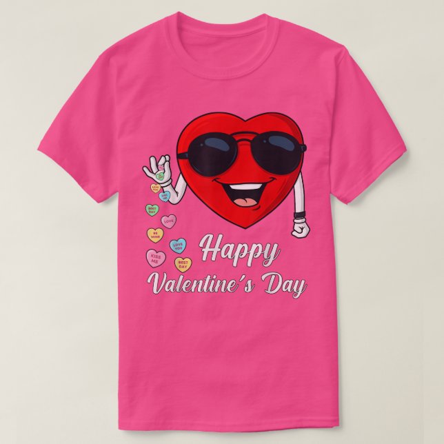 Camiseta Happy Valentines Day Cute Heart Bae Funny Salting  (Frente do Design)