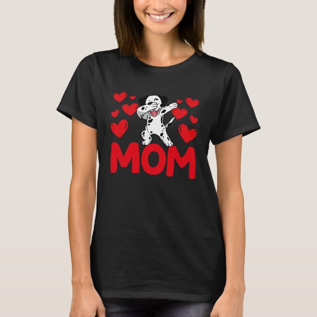 Camiseta Happy Valentine's Day Dalmatian Mom Mothers Day Va (Frente)