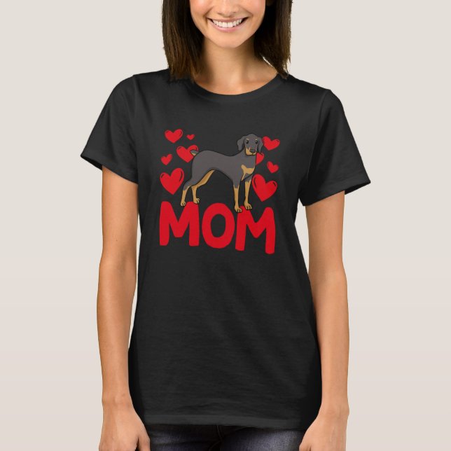 Camiseta Happy Valentine's Day Doberman Mom Mothers Day Val (Frente)