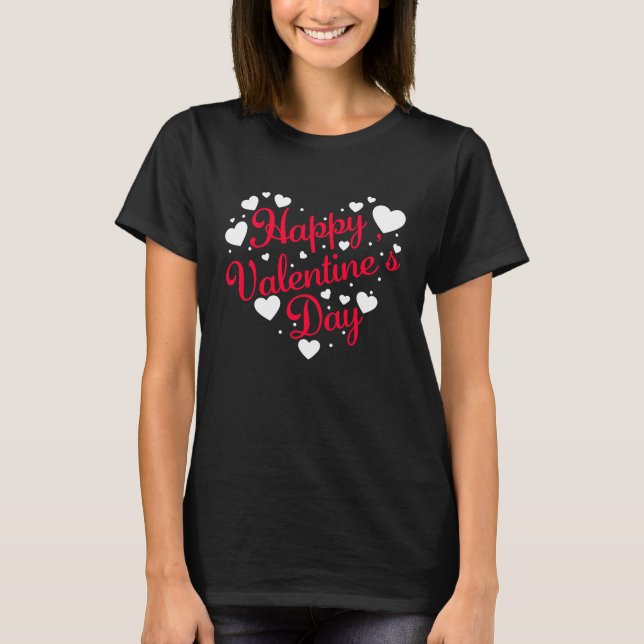 Camiseta Happy Valentine's Day Heart  Men Women Kids Graphi (Frente)