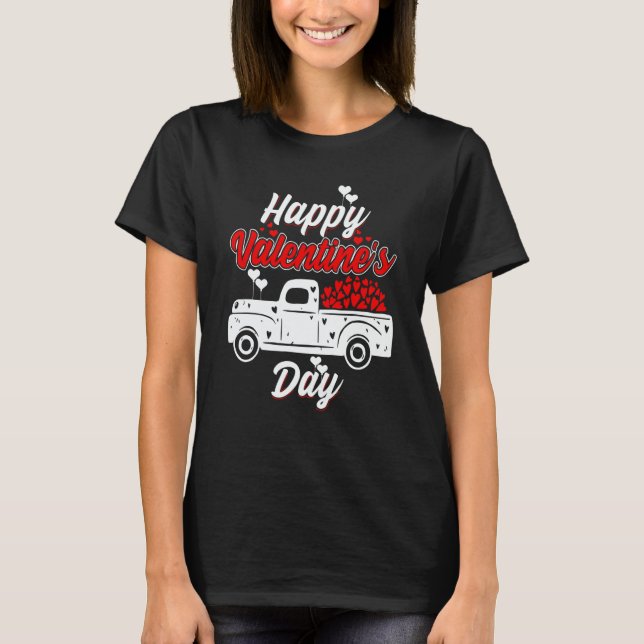 Camiseta Happy Valentine's Day Roses Date Night Flowers Lov (Frente)