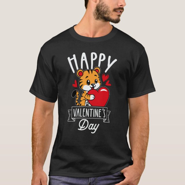 Camiseta Happy Valentine's Day Roses Date Night Flowers Lov (Frente)