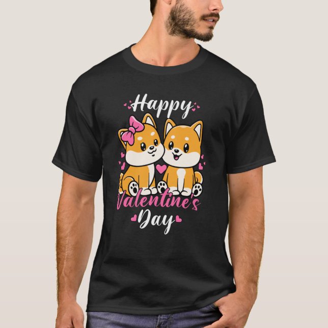Camiseta Happy Valentine's Day Roses Date Night Flowers Shi (Frente)