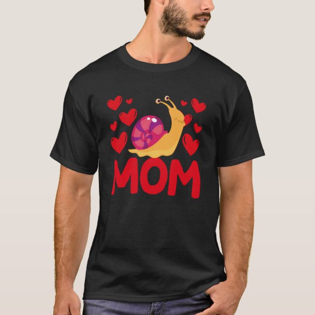 Camiseta Happy Valentine's Day Snail Mom Mothers Day Valent (Frente)