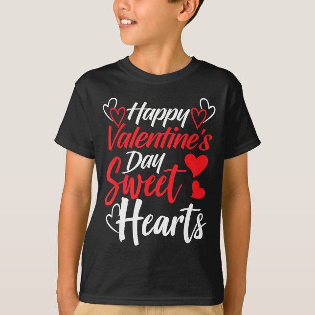 Camiseta Happy Valentine's Day Sweet Hearts Couples Valenti (Frente)