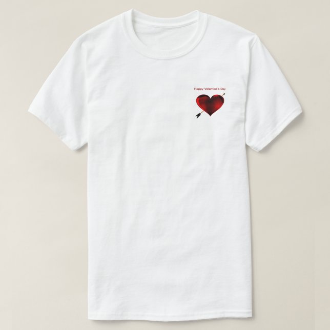 Camiseta Happy Valentine's Day T-Shirt (Frente do Design)