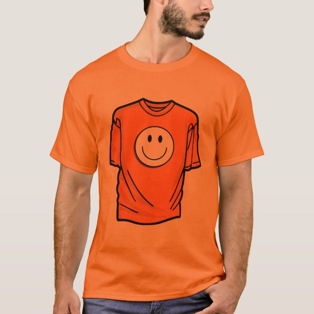 Camiseta Happy Vibes Only – Classic Smiley Face T-Shirt Des (Frente)