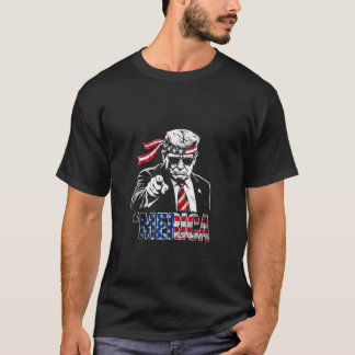 Camiseta Happy Vintage Trump 4th Of July Patriotic Merica A