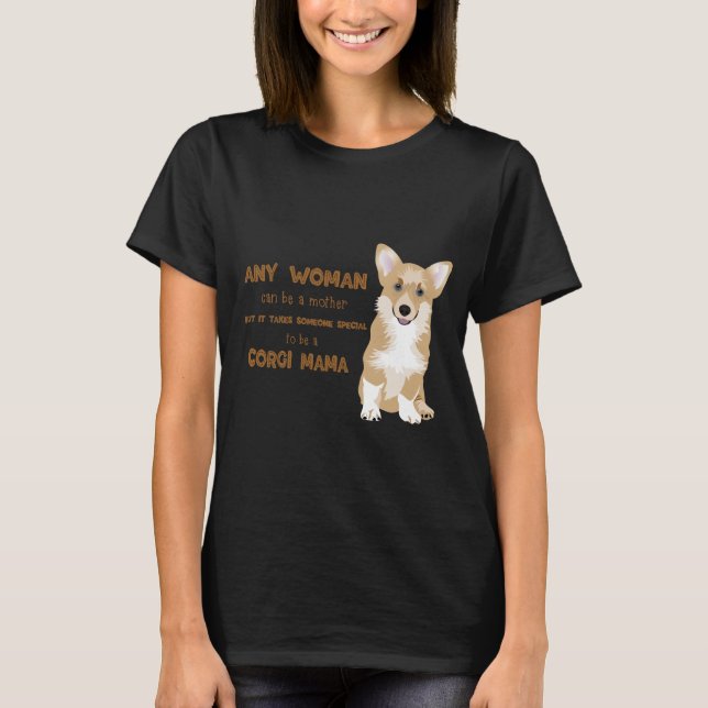 Camiseta Happy Welsh Corgi Pembroke - CORGI MAMA (Frente)
