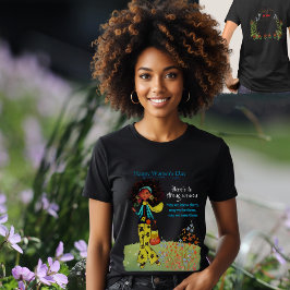 Camiseta Happy Women's Day Strong Women Quote Black Double