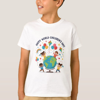 Camiseta Happy world children's day T-shirt for Boys