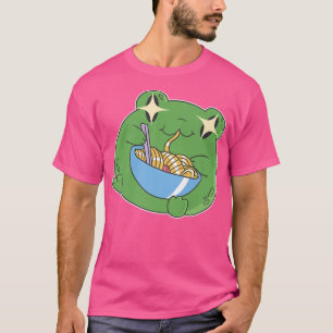 Camiseta Harajuku Kawaii Ramen Japonês Sapo Anime
