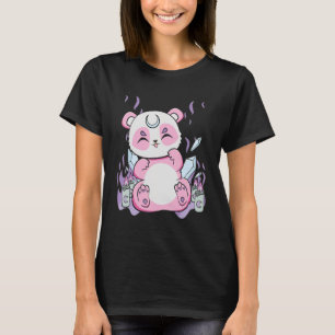Camiseta Harajuku Panda E Nu Gótico Bear Para Fa De Coro Bo