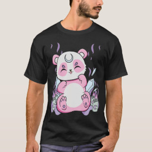 Camiseta Harajuku Panda E Nu Gótico Bear Para Fa De Coro Bo